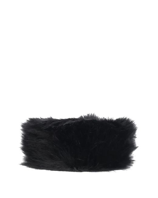 Ruslan Baginskiy Black Faux-Fur Pillbox Hat