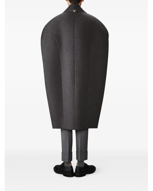 Thom Browne Gray Melton Cocoon Coat