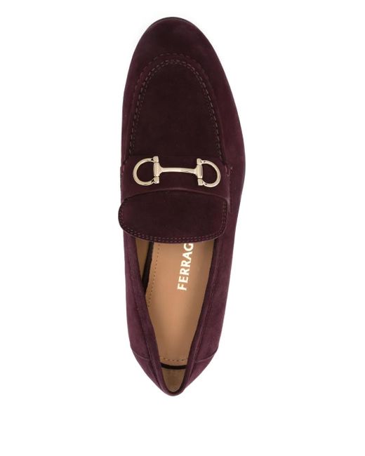 Ferragamo Brown Gancini Loafers