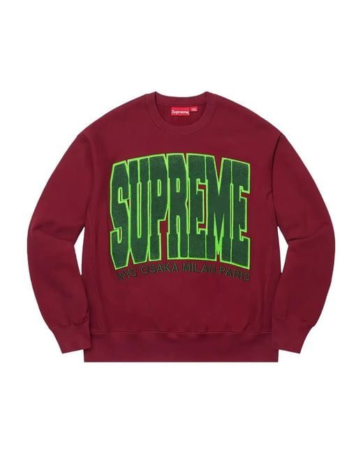Supreme Red Cities Arc Sweatshirt