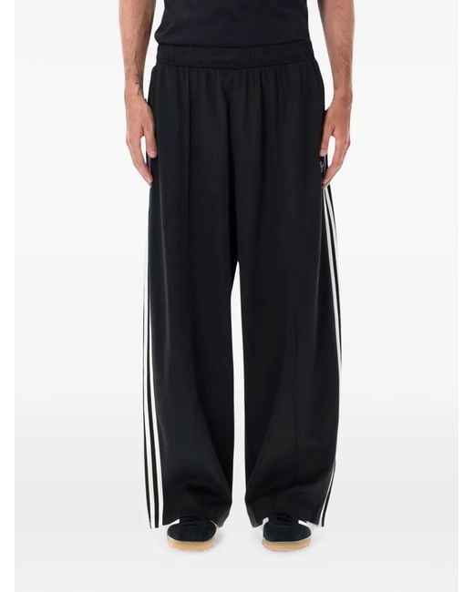 Adidas Black Oversized Track Pants for men