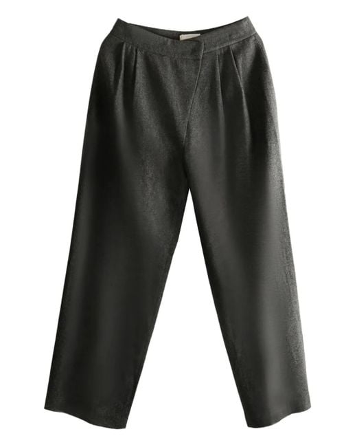 Amomento Gray High-Waisted Trousers