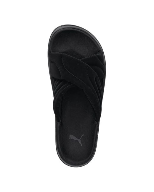 PUMA Black Claquettes Leadcat À Plateforme