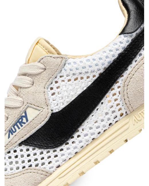 Autry White Windspin Panelled Sneakers