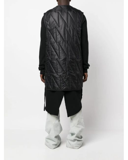 Chaleco Acolchado Rick Owens de hombre de color Black