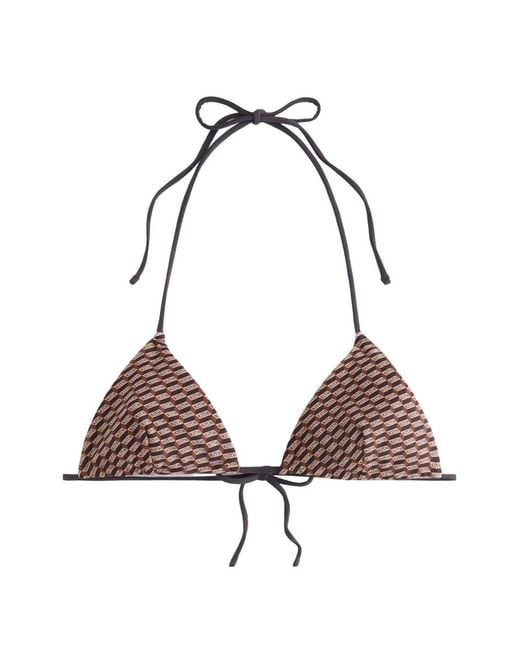 Kith Brown Talia Li Logo Bikini Top