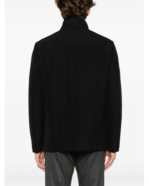 Fay Black Textured Jacket for men