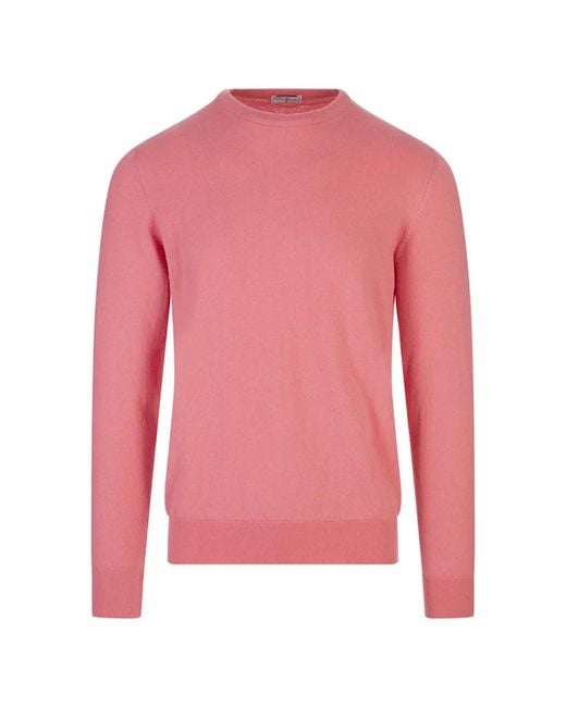 Fedeli Pink Argentina Cashmere Sweater for men
