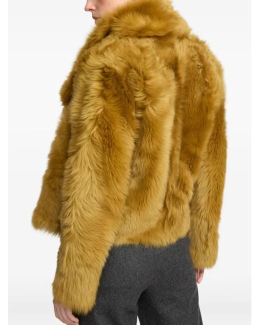 Yves Salomon Yellow Shearling Jacket