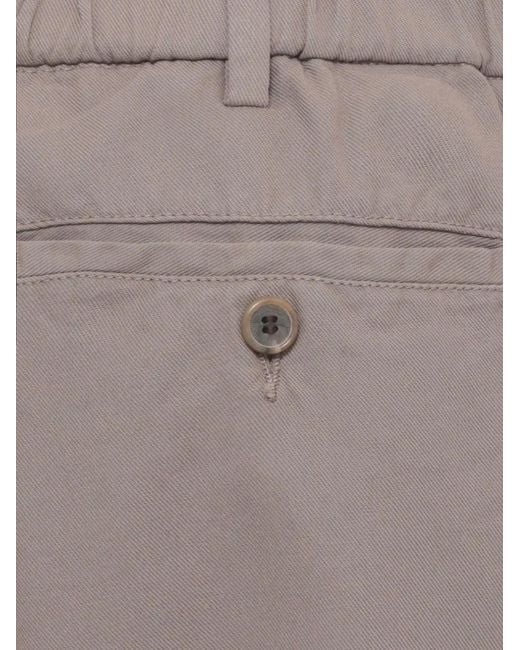 Myths Gray Drawstring-Waist Cotton Shorts for men