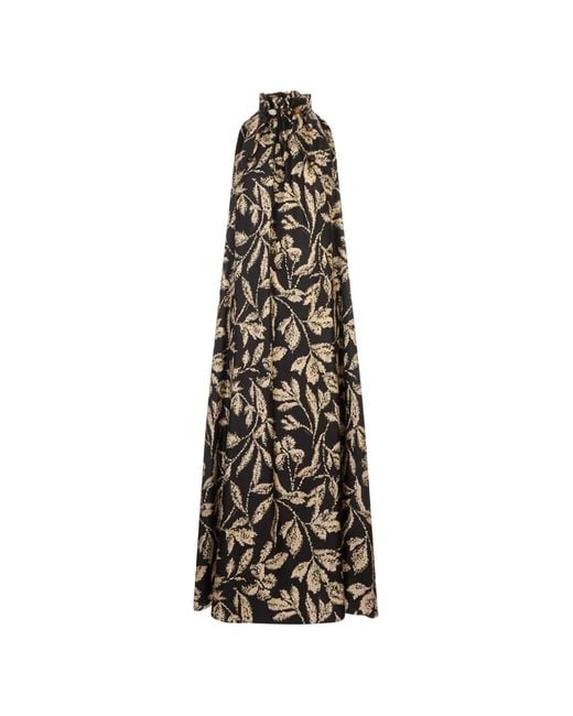 Max Mara White Cartone Beaded Floral-Print Maxi Dress