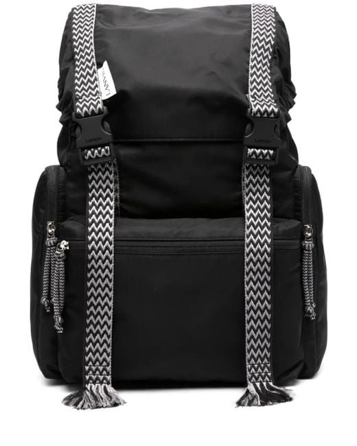 Lanvin Black Curb Mini Backpack 14Cm Depth For for men