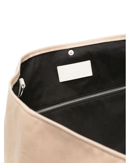 Maison Margiela Gray Medium Trompe L'Oeil 5Ac Gabardine Bag