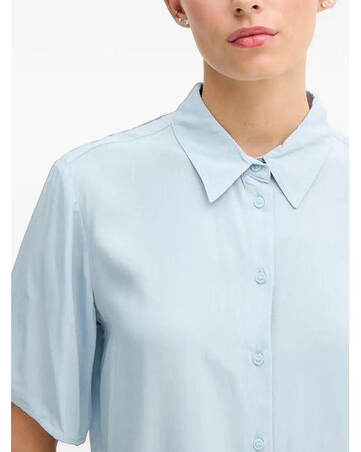 Benetton Blue Short-Sleeve Shirt