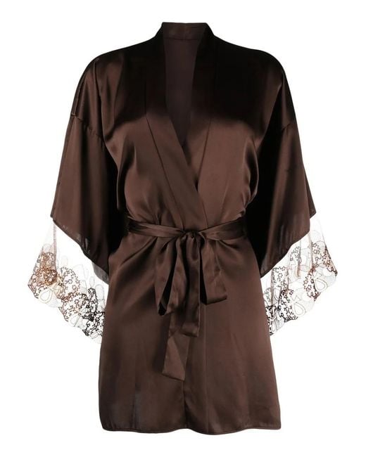 IHUOMA Brown Asasa Ya Embroidery Kimono