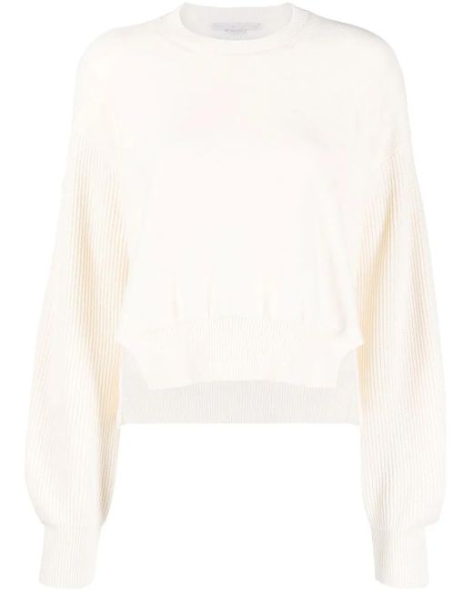 Stella McCartney White Logo-Patch Jumper