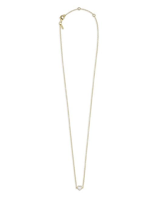 Design Letters White Heart-Pendant Necklace