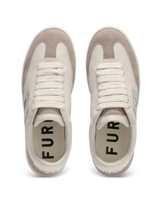 Furla White Step Glitter-Embellishment Sneakers