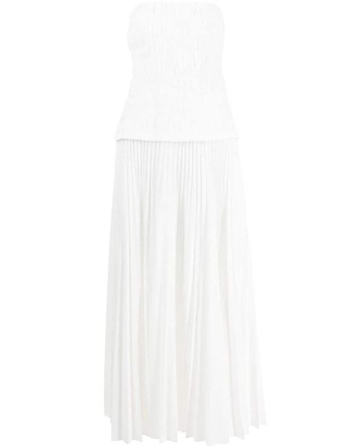 Acler White Bristol Strapless Dress