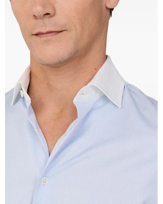 Hackett Blue Knightsbridge Buttoned Shirt for men