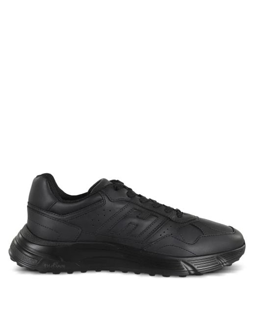 Hogan Black Lace-Up Perforated Sneakers for men