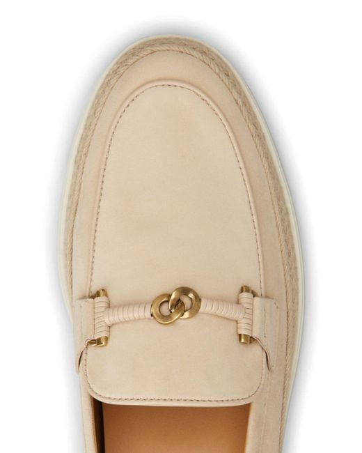 Tod's Gomma Pesante Leren Loafers in het Natural