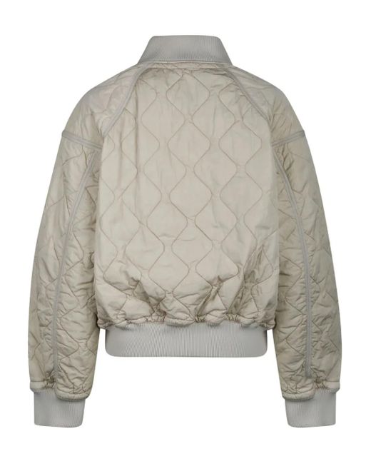 Burberry Gray Padded Bomber Jacket