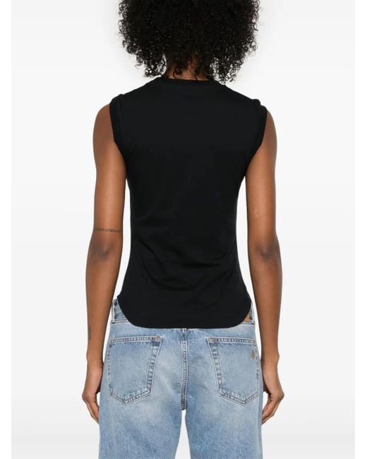 The Attico Black Light Jersey Tank Top