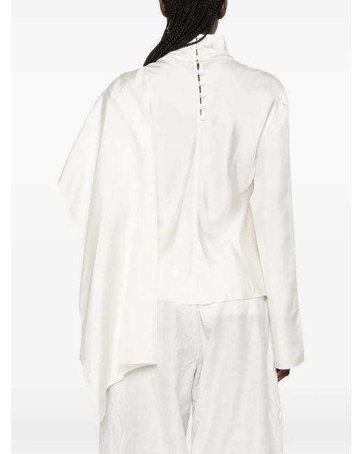 Rohe White Long-Sleeve Layered Blouse