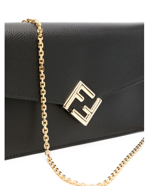 Fendi Black Ff Diamonds Leather Wallet