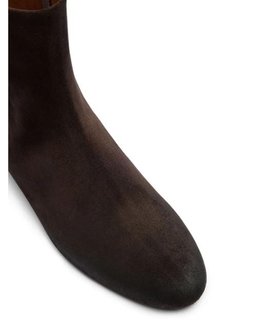 Marsèll Black Suede Side-Zip Ankle Boots