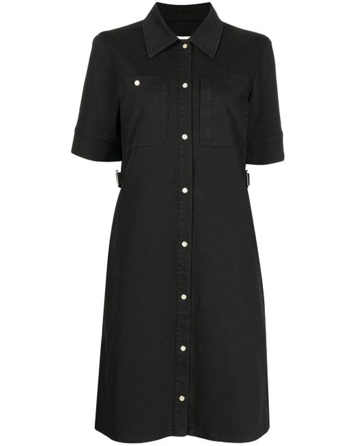 YMC Hector Button-up Shirt Dress in Black | Lyst