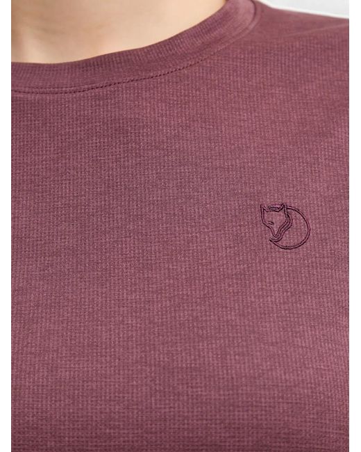 Fjallraven Purple Day Hike Ss Logo-Embroidered T-Shirt