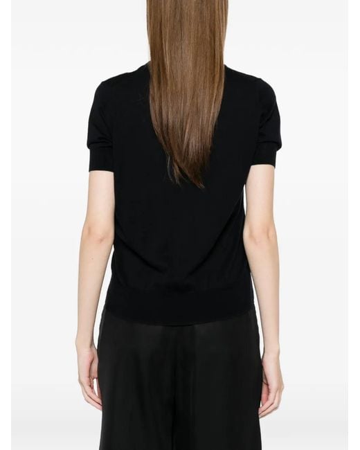 C.T.Plage Black Round-Neck T-Shirt