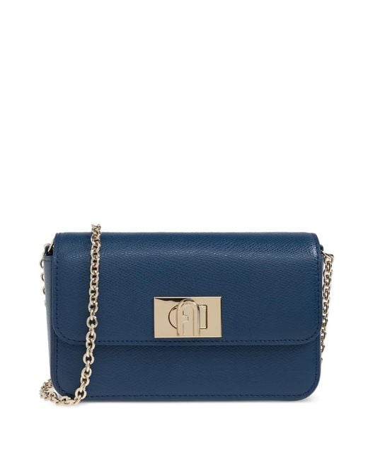 Bandolera con correa de cadena Furla de color Blue