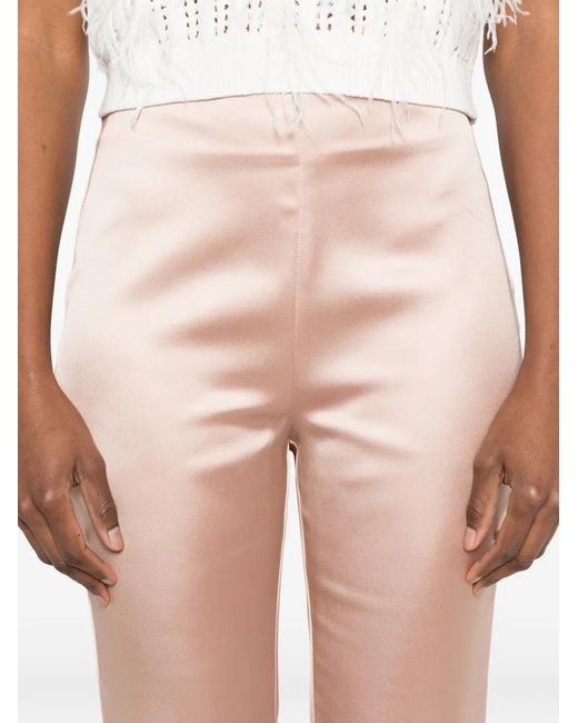 Pinko Pink Trousers Rosa Mogano