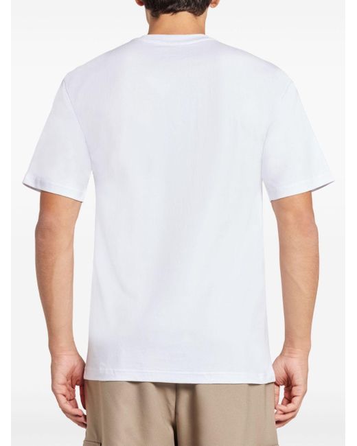 Market White Graphic-print Cotton T-shirt for men