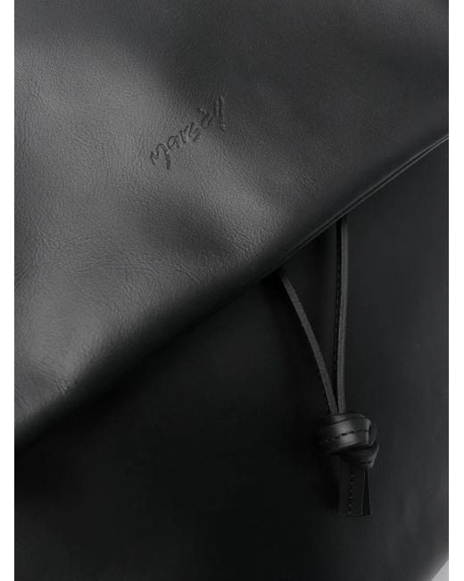 Marsèll Black Patta Drawstring Backpack