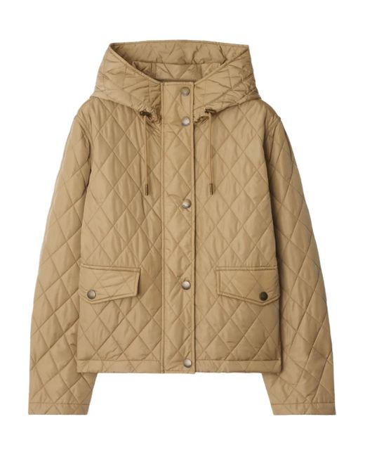 Burberry Natural Gesteppte Cropped-Jacke