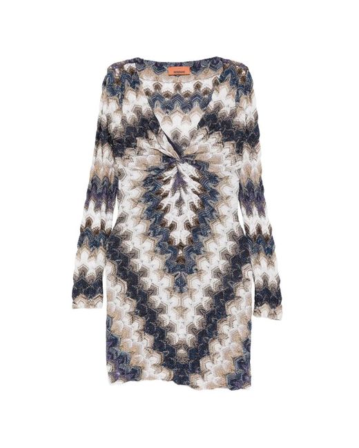 Missoni White Chevron Twisted Dress
