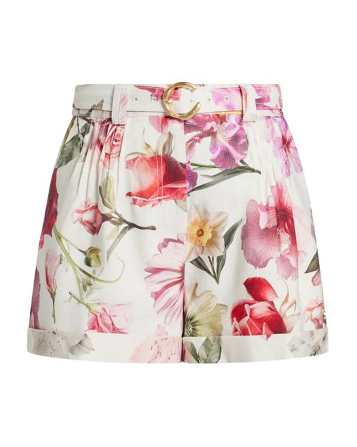 Aje. White Fluer Shorts