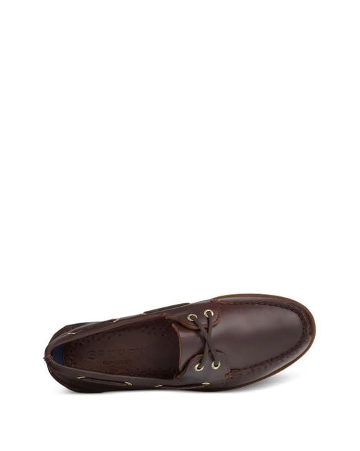 Sperry Top-Sider Brown Leather Eyelet Loafers for men