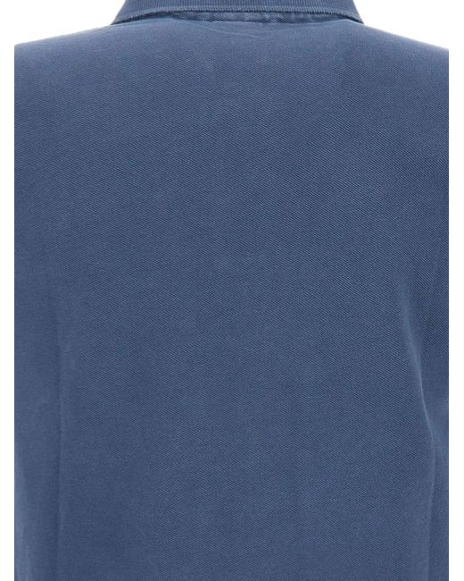 Bob Blue Embroidered-Logo Cotton Polo Shirt for men