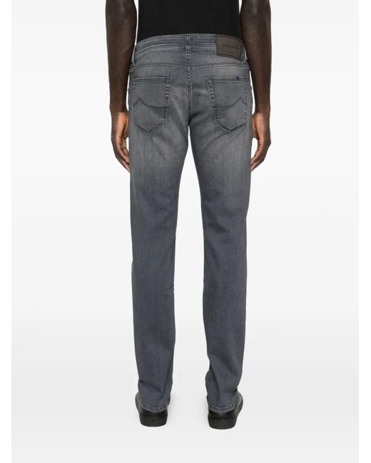 Jacob Cohen Gray Slim-Fit Denim Jeans for men