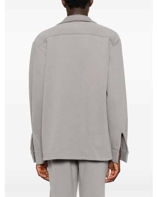 Notrainproof Gray Flap-Pocket Shirt for men