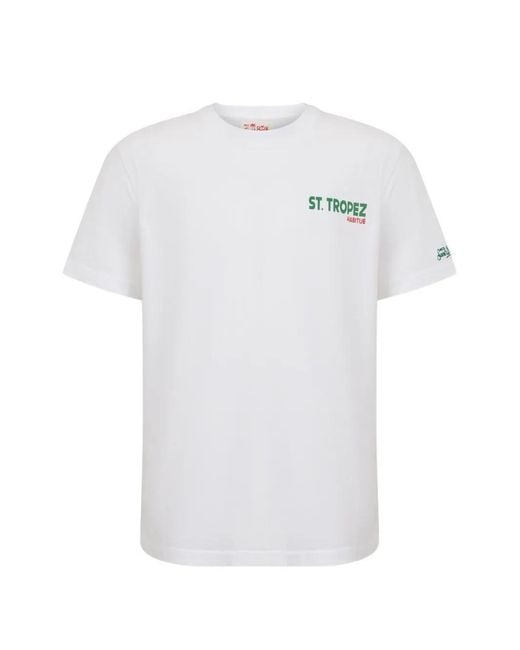 Mc2 Saint Barth White Portland Graphic-Print T-Shirt for men