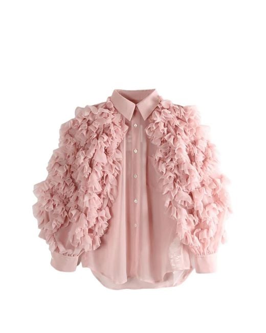 Comme des Garçons Pink Ruffled Shirt
