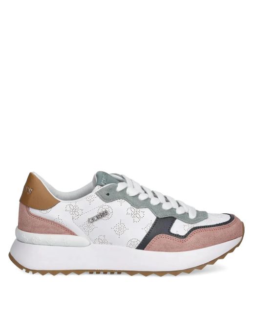 Guess White Plateau-Sneakers mit Logo