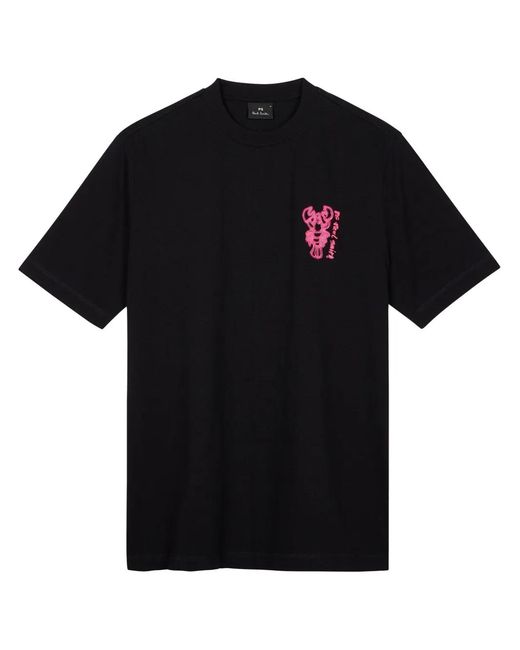 Paul Smith Black Lobster-Print T-Shirt for men