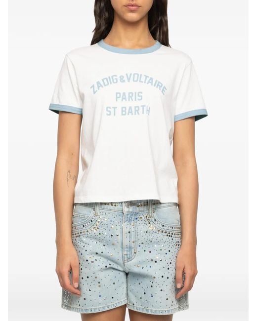 Zadig & Voltaire White Woos St.Barth T-Shirt